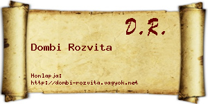 Dombi Rozvita névjegykártya